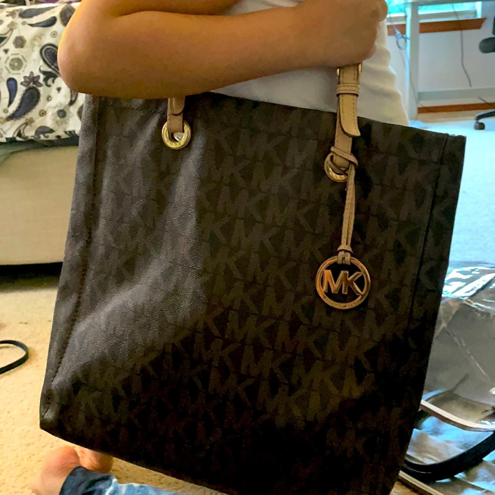 Brown Basic Michael Kors logo Tote